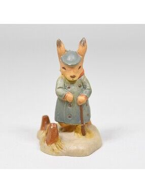 Beatrix Potter Old Mr. Rabbit Toriart Anri Miniature Figurine 1984 Vintage Italy